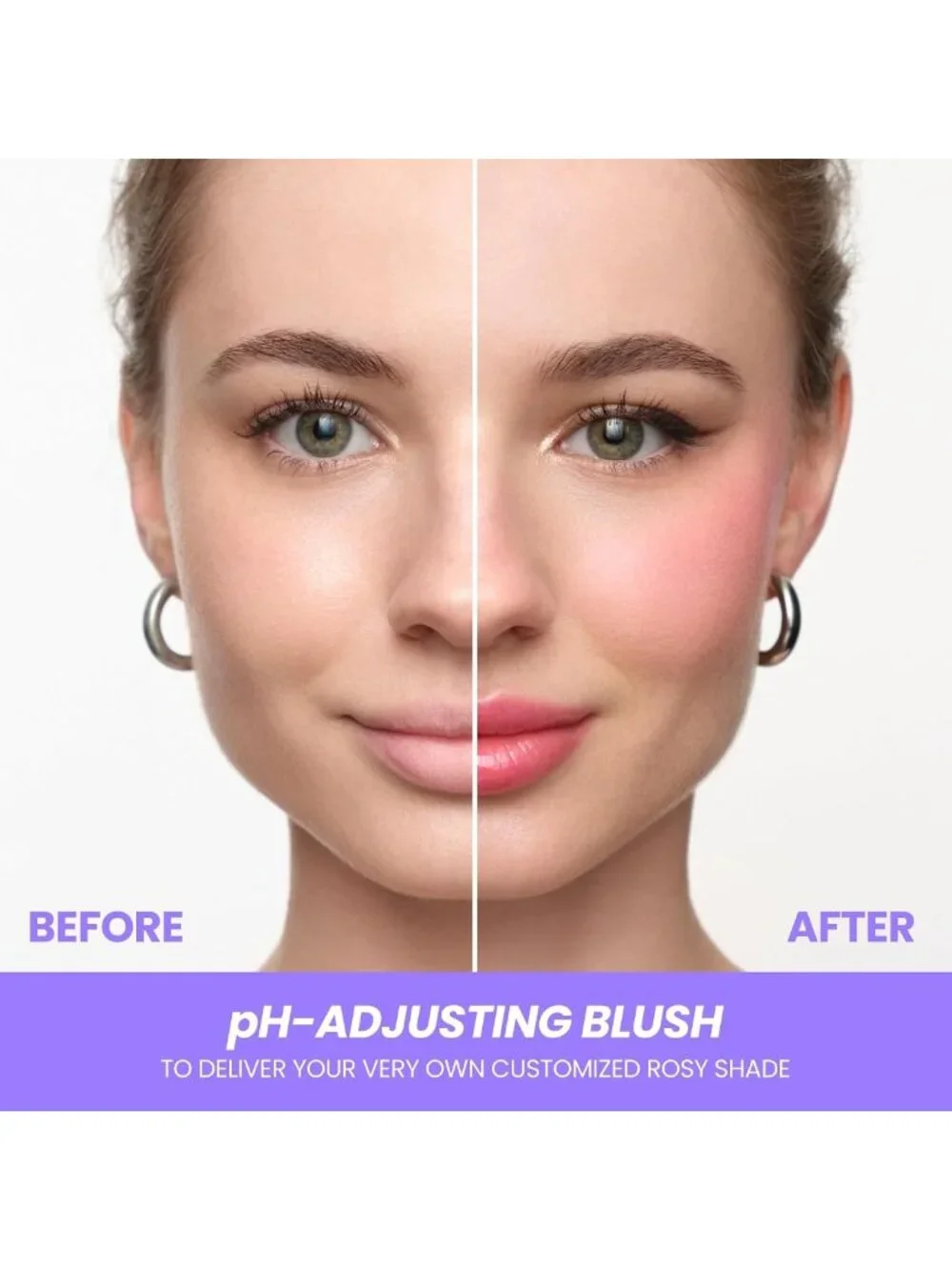 pH-Activated Cream Blush Stick - Long-Lasting Cheek Color, Easy Application